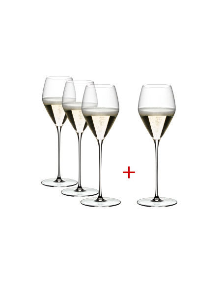 Riedel Veloce Champagne Glass 3tk + 1tk